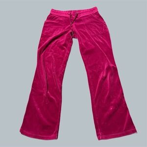 sold merona Y2K 2000s hot Pink Velvet Track Pants Women's straight small mcbling